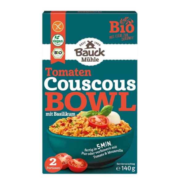 Couscous Bowl Tomaten & Basilikum Bauck glutenfrei
